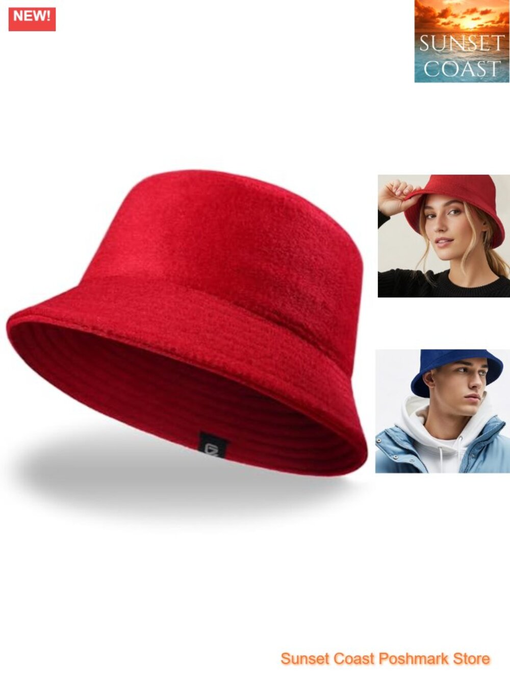 Wool Blend Winter Bucket Hat Packable Foldable Warm Unisex Solid